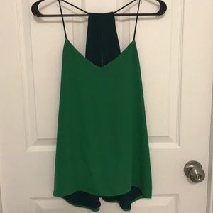 Emerald / bright green spaghetti strap top